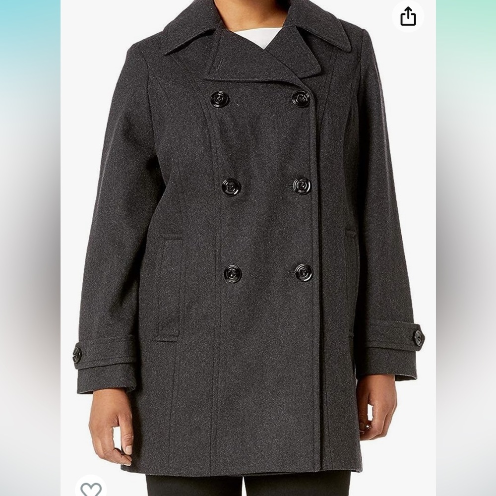 NWT Anne Klein Wool Peacoat